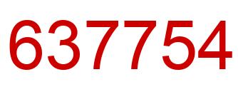 Number 637754 red image