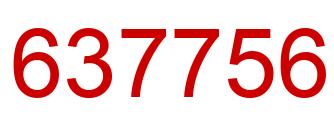 Number 637756 red image