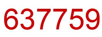 Number 637759 red image