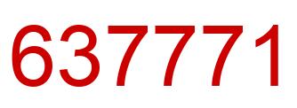 Number 637771 red image