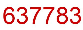 Number 637783 red image