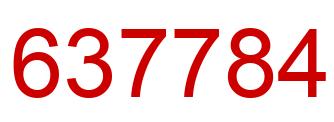 Número 637784 imagen rojo