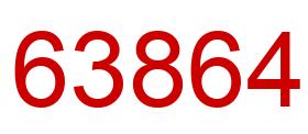 Number 63864 red image