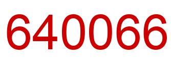 Número 640066 imagen rojo