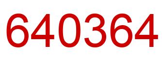 Number 640364 red image