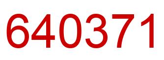 Number 640371 red image