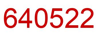 Number 640522 red image