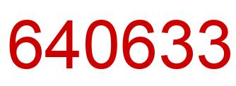 Number 640633 red image