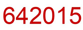 Number 642015 red image