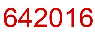 Number 642016 red image