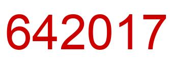 Number 642017 red image