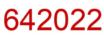 Número 642022 imagen rojo