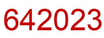 Número 642023 imagen rojo