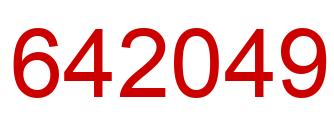 Number 642049 red image