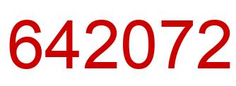 Número 642072 imagen rojo