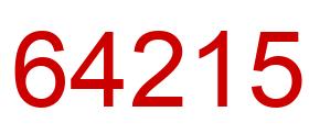 Number 64215 red image