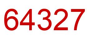 Number 64327 red image