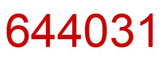 Número 644031 imagen rojo
