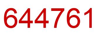 Number 644761 red image