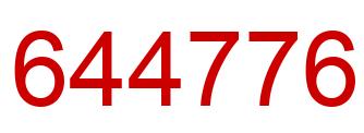 Number 644776 red image