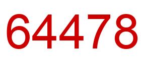 Número 64478 imagen rojo