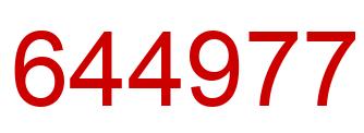 Number 644977 red image