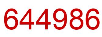Number 644986 red image