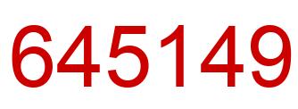 Number 645149 red image
