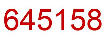 Number 645158 red image