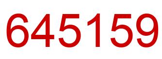 Number 645159 red image