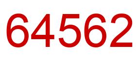 Number 64562 red image
