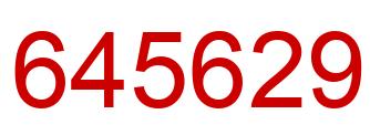 Number 645629 red image