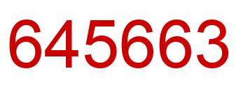 Number 645663 red image