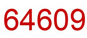 Number 64609 red image