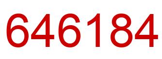 Number 646184 red image