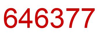 Number 646377 red image