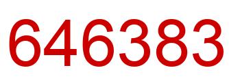 Number 646383 red image