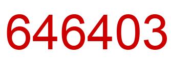 Number 646403 red image