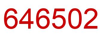 Number 646502 red image