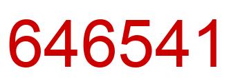 Number 646541 red image