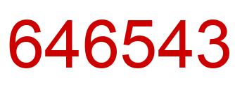 Número 646543 imagen rojo