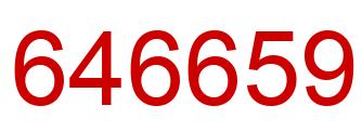 Number 646659 red image