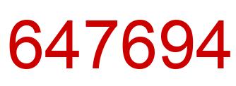 Number 647694 red image