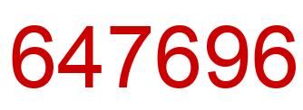 Number 647696 red image