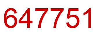 Number 647751 red image