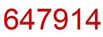 Number 647914 red image