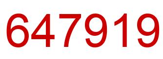Number 647919 red image