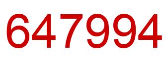 Number 647994 red image