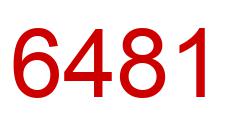 Number 6481 red image