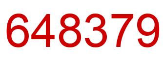 Number 648379 red image